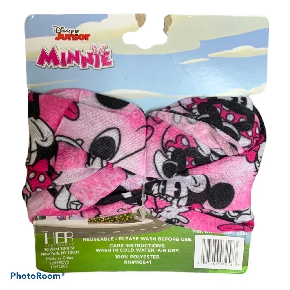 Disney Minnie Mouse Print Neck Gaiter Wrap Girls Barbie Pink Age 3+